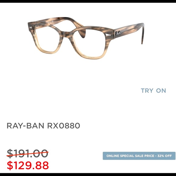 Ray-Ban Accessories - Ray-Ban 0880 eyeglasses frame *NWT